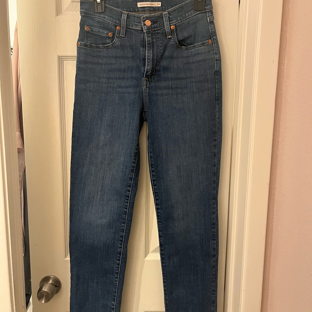Levi's Blue Straight Leg Jeans Classic Style